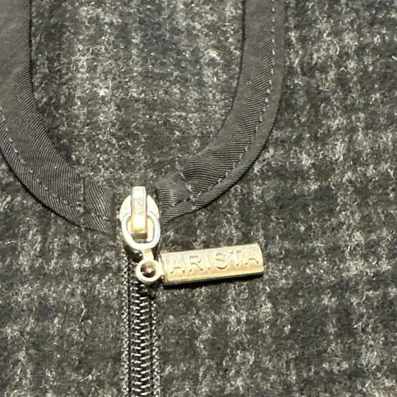 Arista Women’s Equestrian Riding Vest Black Gray Plaid Wool Size M Buckle - Picture 4 of 9